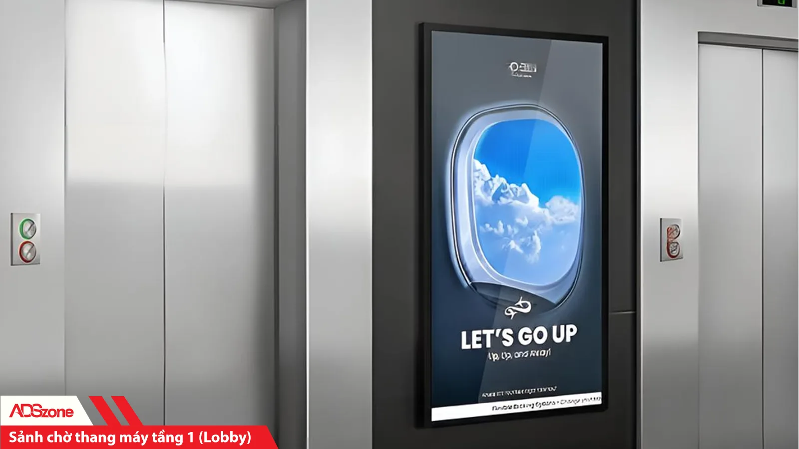 Màn Hình Thang Máy Được Lắp Tại Sảnh Chờ