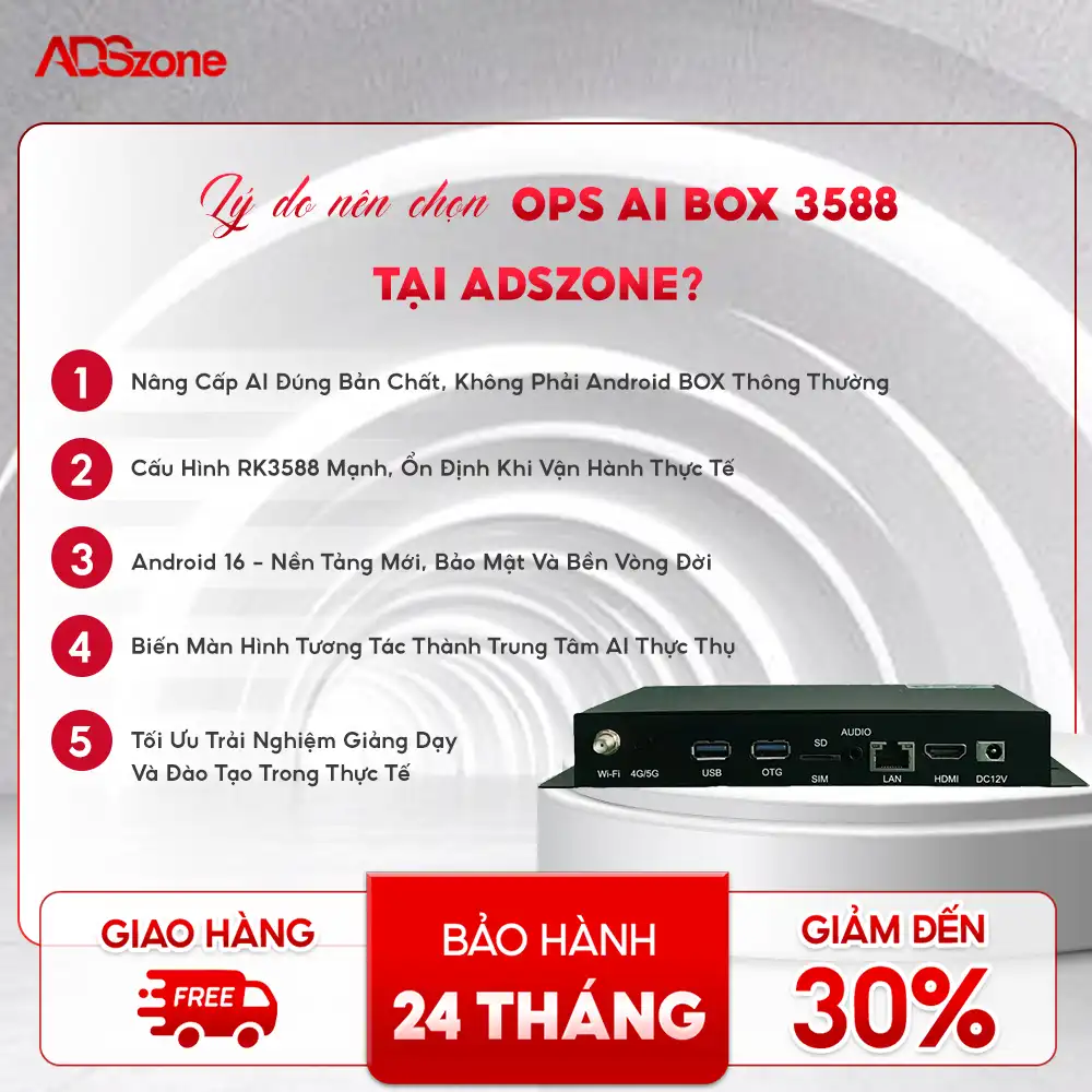 Vì Sao Nên Lựa Chọn OPS AI BOX 3588 Tại ADSzone?