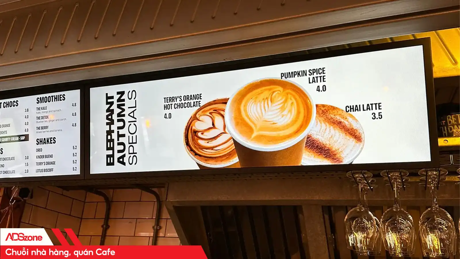 Màn Hình Thanh Dài Trong Lĩnh Vực F&B