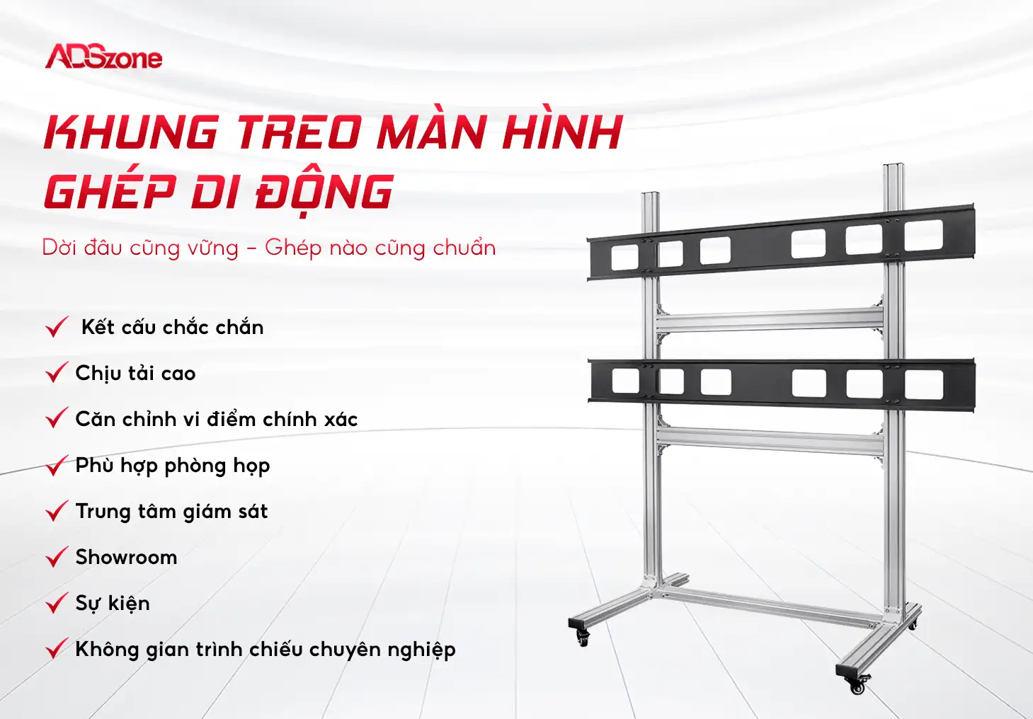 Giá Treo Màn Hình Ghép Di Động