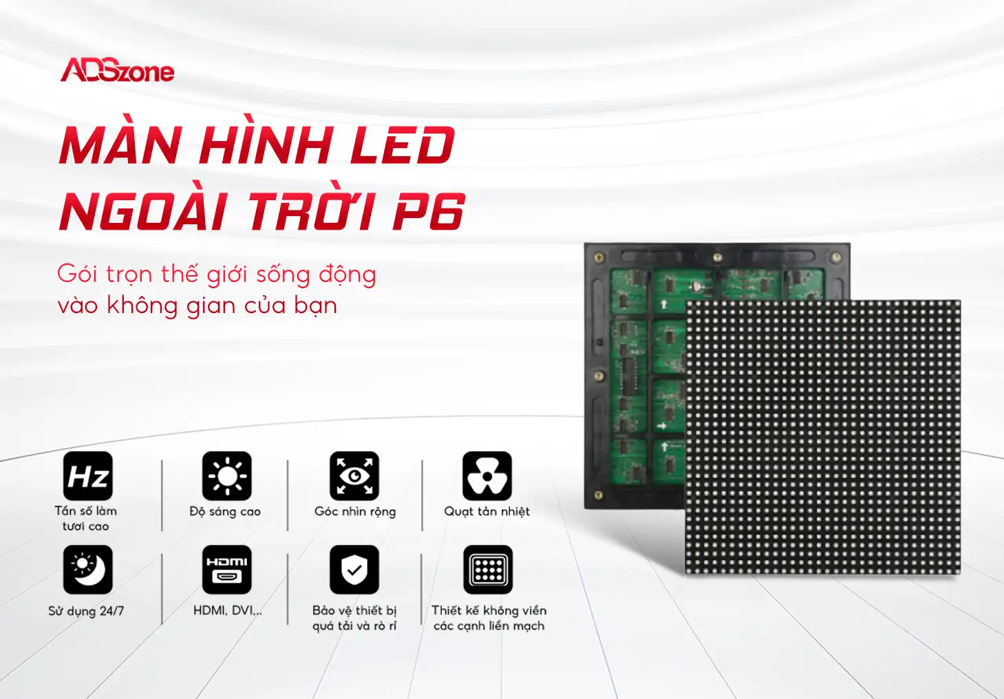 Màn Hình LED Ngoài Trời P6