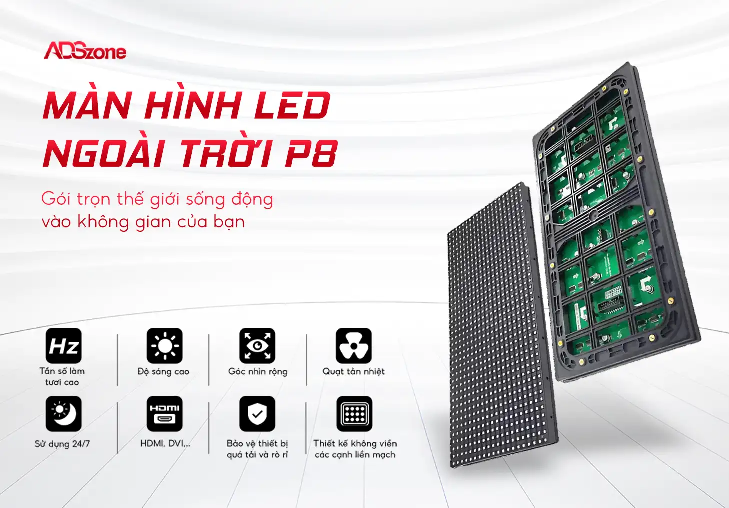 Màn Hình LED Ngoài Trời P8