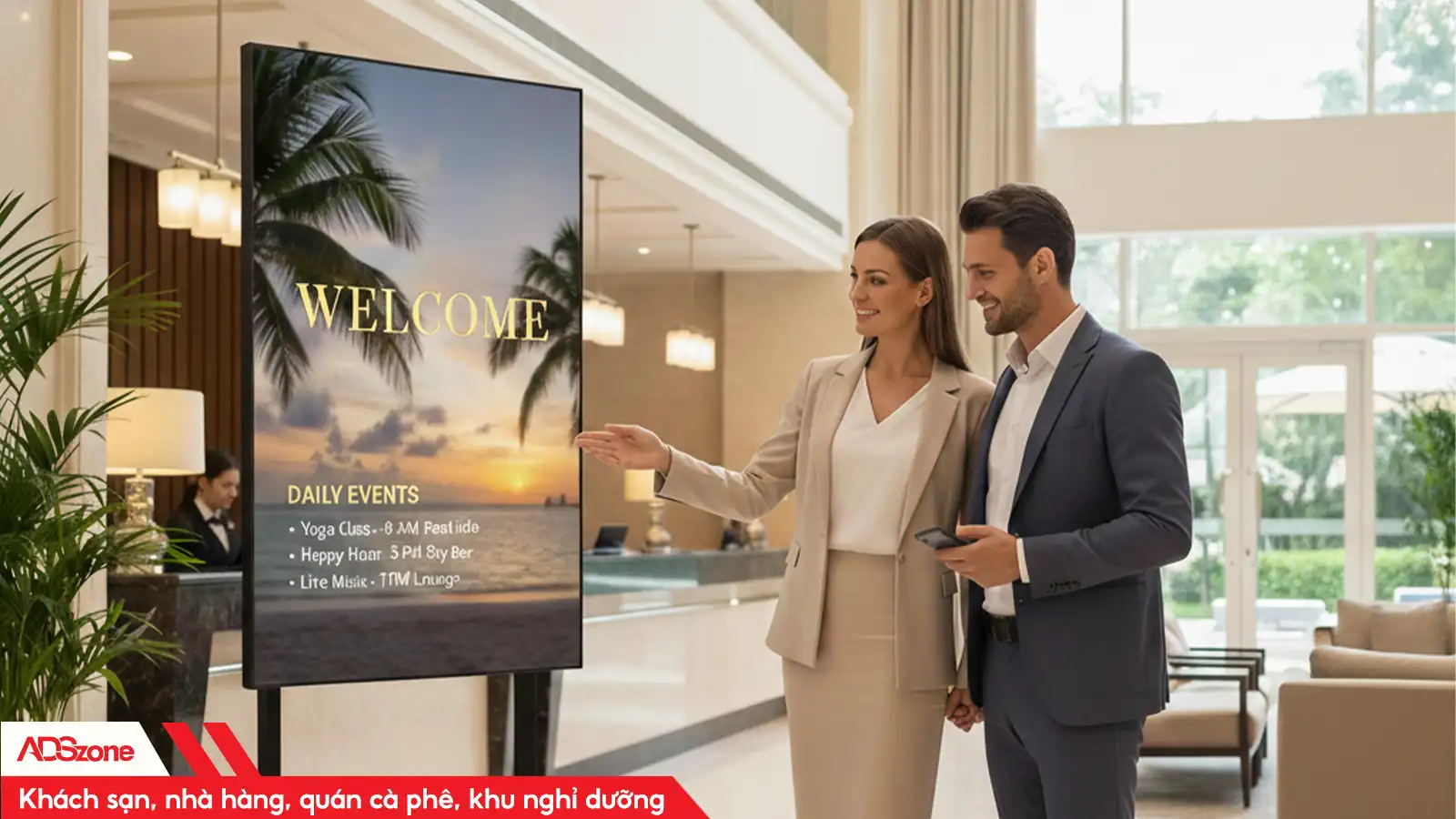 Ứng Dụng Của Màn Hình Chân Đứng Độ Sáng Cao Trong Nhà Hàng, Khách Sạn, Quán Cafe