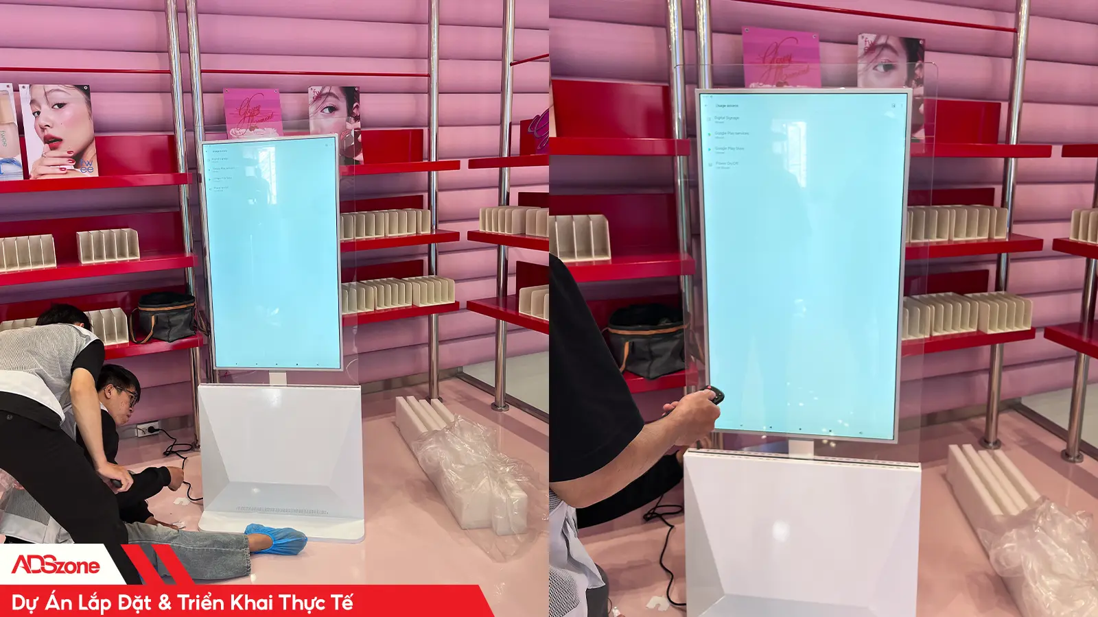 Ảnh Thật Màn Hình 2 Mặt Trong Suốt 