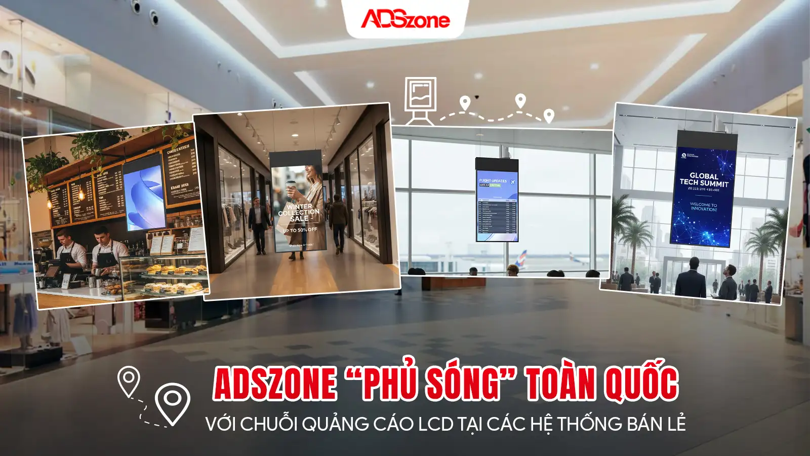 Màn Hình Quảng Cáo Thả Trần 2 Mặt - Hiển Thị Nội Dung Hai Chiều
