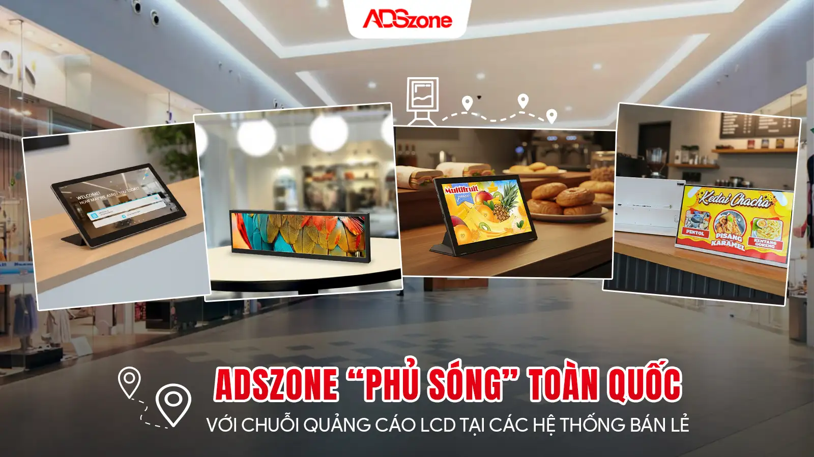 Màn Hình Quảng Cáo Để Bàn Thiết Kế Nhỏ Gọn Hiển Thị Nội Dung Sắc Nét