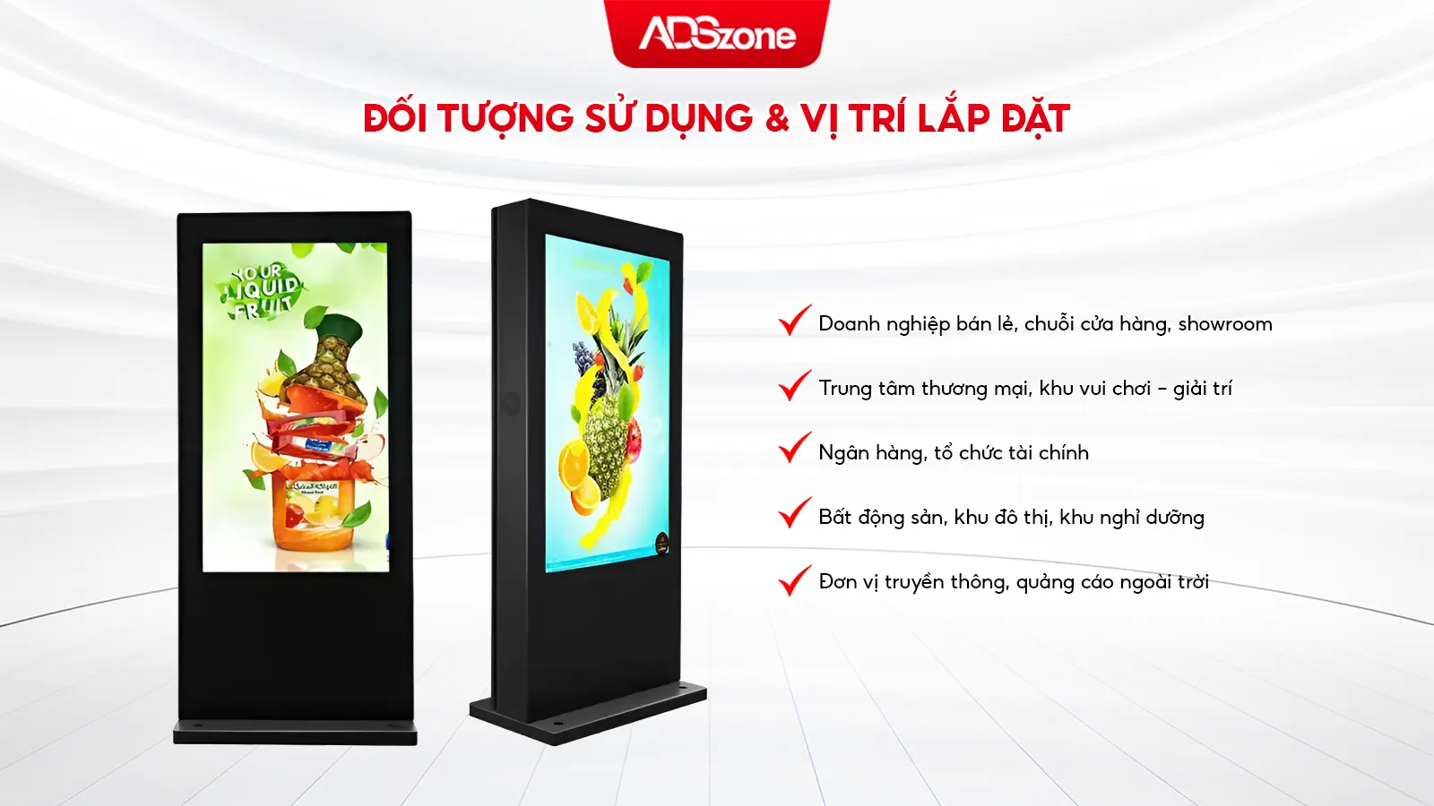 Các Lĩnh Vực Ứng Dụng Màn Hình Quảng Cáo Ngoài Trời