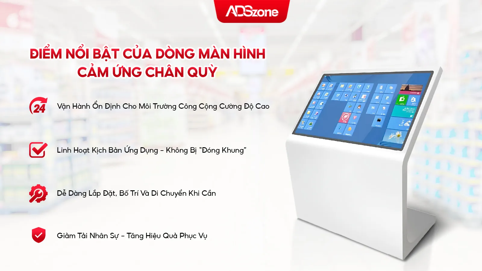 Màn Hình Cảm Ứng Chân Quỳ Nguyên Khối Với Khả Năng Tương Tác Mượt Mà