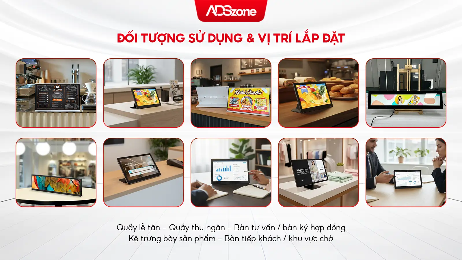 Màn Hình Quảng Cáo Để Bàn Phù Hợp Cho Nhiều Doanh Nghiệp
