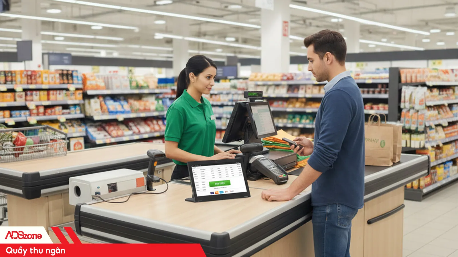 Thiết Bị Tại Quầy Thu Ngân Trình Chiếu Thông Tin Ưu Đãi, Khuyến Mãi,...