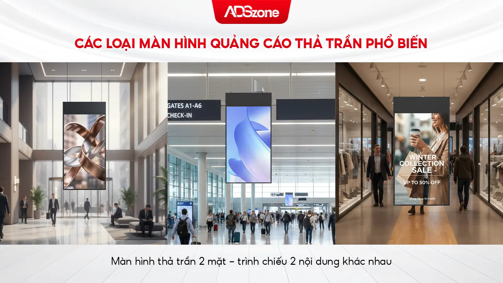 Màn Hình Thả Trần 2 Mặt 2 Nội Dung Khác Nhau