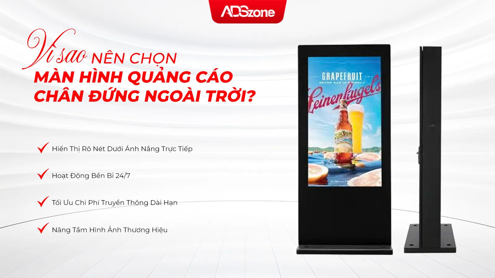 Standee Điện Tử Ngoài Trời Thiết Kế Bền Bỉ, Hoạt Động Ổn Định