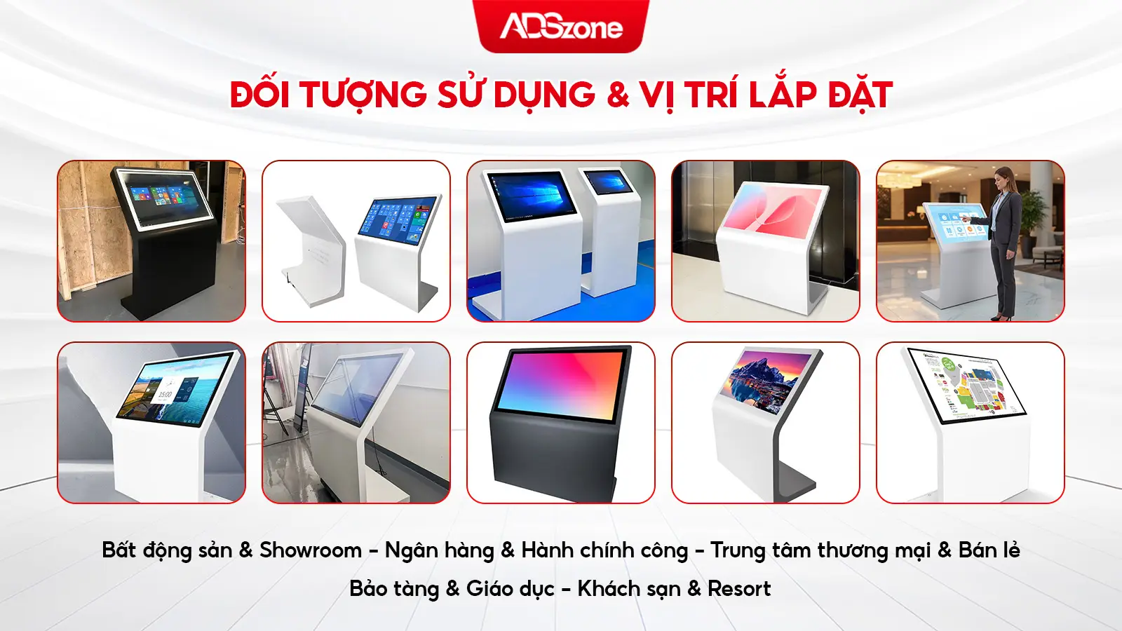 Màn Hình Cảm Ứng Chân Quỳ Nguyên Khối Phù Hợp Cho Doanh Nghiệp Và Tổ Chức