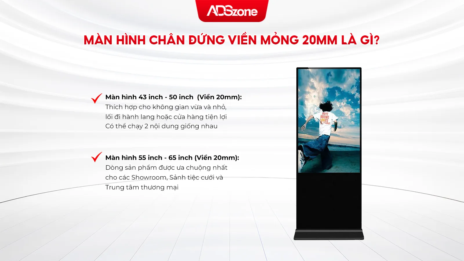 Màn Hình Chân Đứng Viền Mỏng Hiển Thị Nội Dung Sắc Nét Ấn Tượng