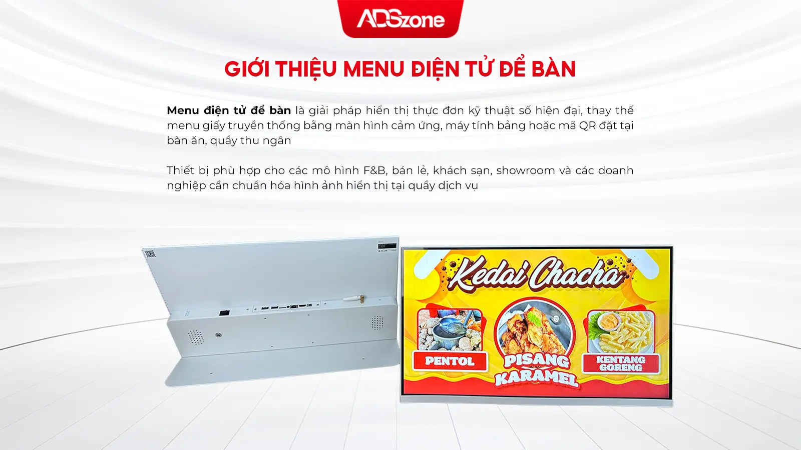 Menu Điện Tử Để Bàn – Giải Pháp Màn Hình Hiển Thị Thông Tin Hiện Đại