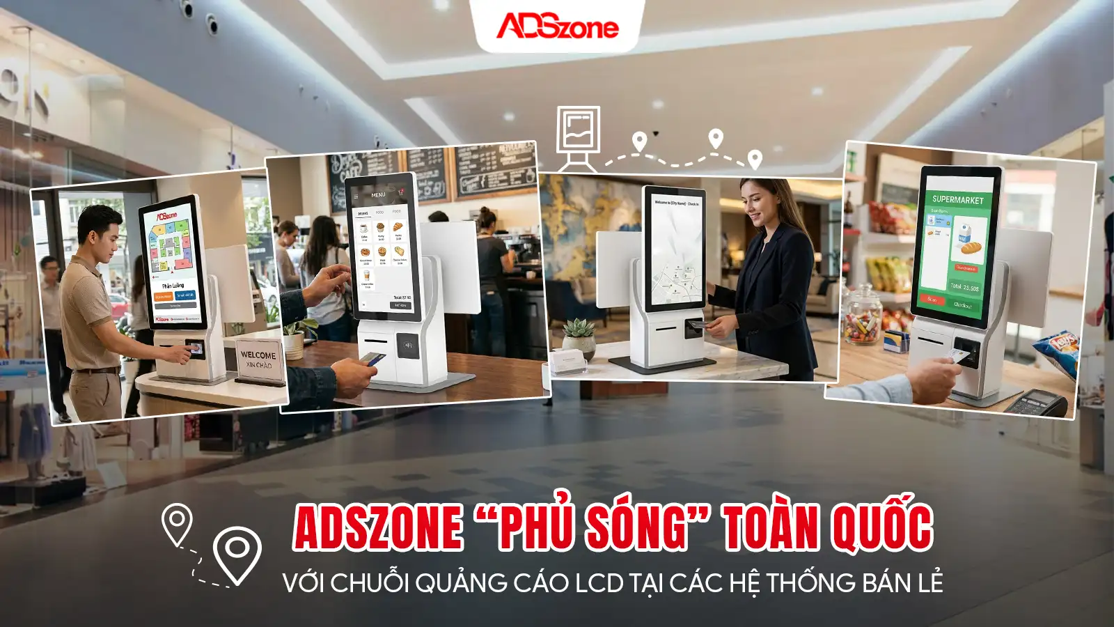 ADSzone - Đơn Vị Cung Cấp Kiosk 2 Màn Hình Chuyên Nghiệp