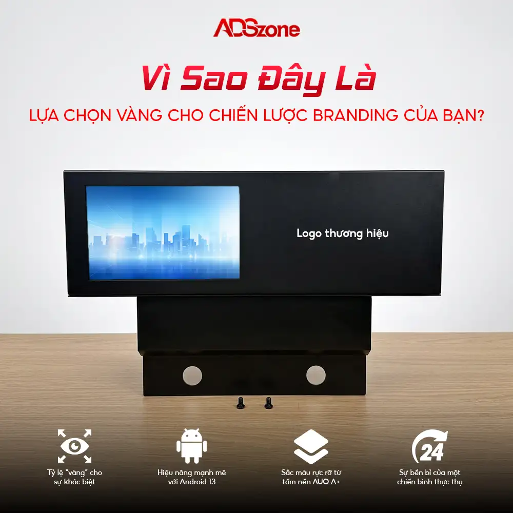 Lý Do Nên Lựa Chọn Sử Dụng Sản Phẩm Màn Hình Quảng Cáo LCD Thanh Dài 10.1 Inch Customize