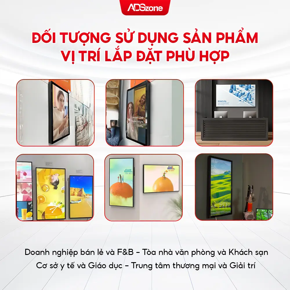 Đối Tượng Sử Dụng Và Vị Trí Lắp Đặt Màn Hình Quảng Cáo Siêu Mỏng