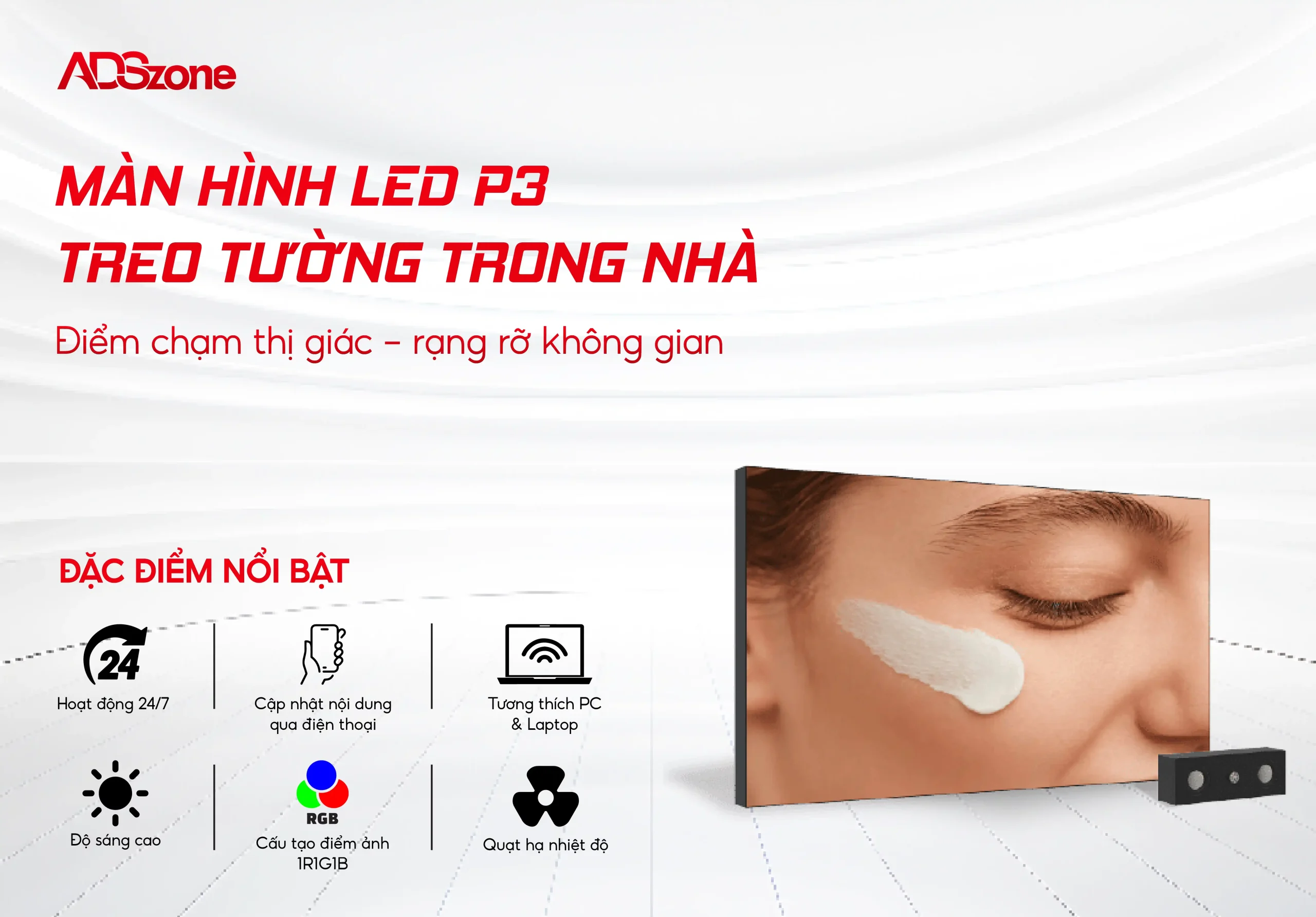 Màn Hình LED P3 Treo Tường Trong Nhà