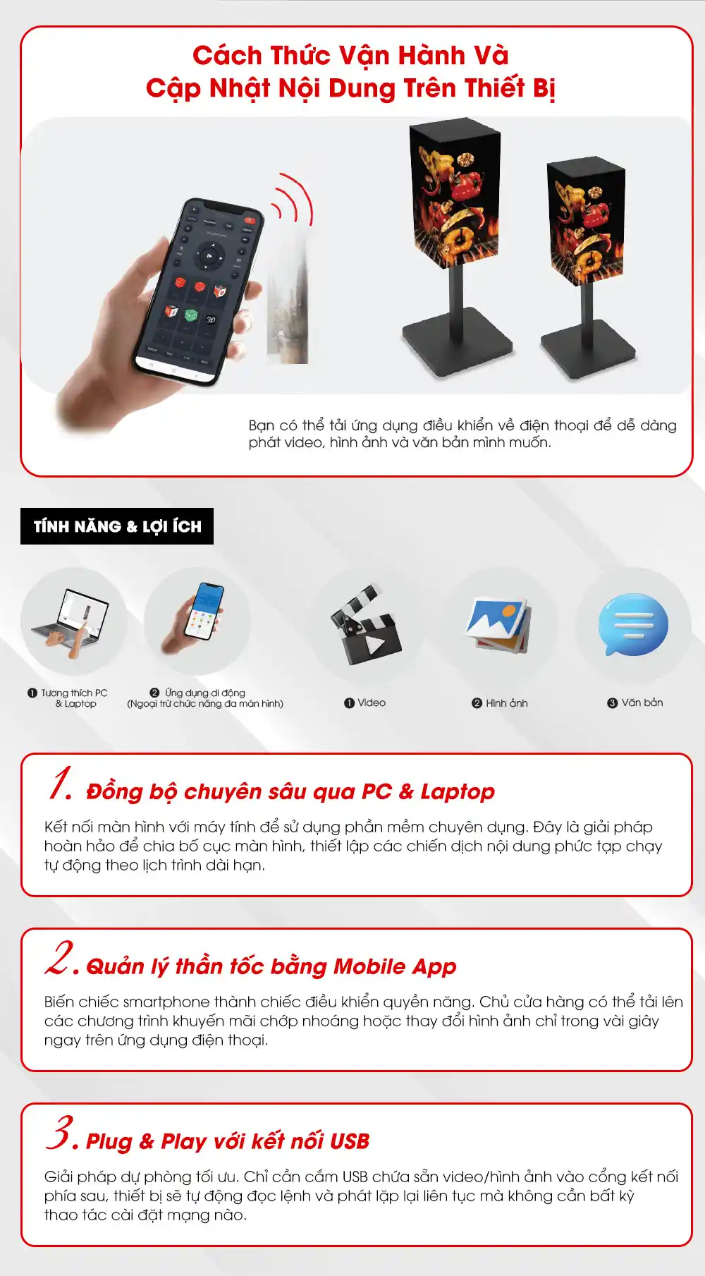 Ba Cách Vận Hành Và Cập Nhật Nội Dung Trên Thiết Bị
