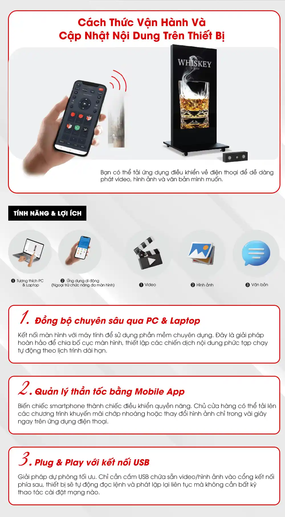Ba Cách Vận Hành Và Cập Nhật Nội Dung Trên Thiết Bị