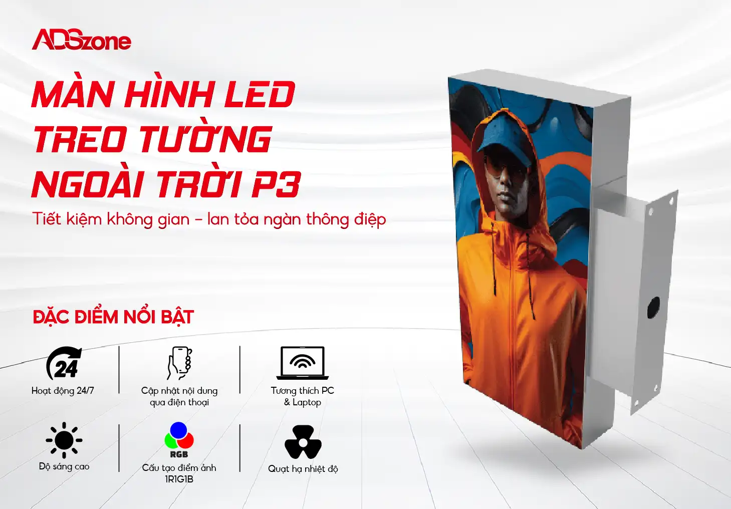 Màn Hình LED Treo Tường Ngoài Trời P3