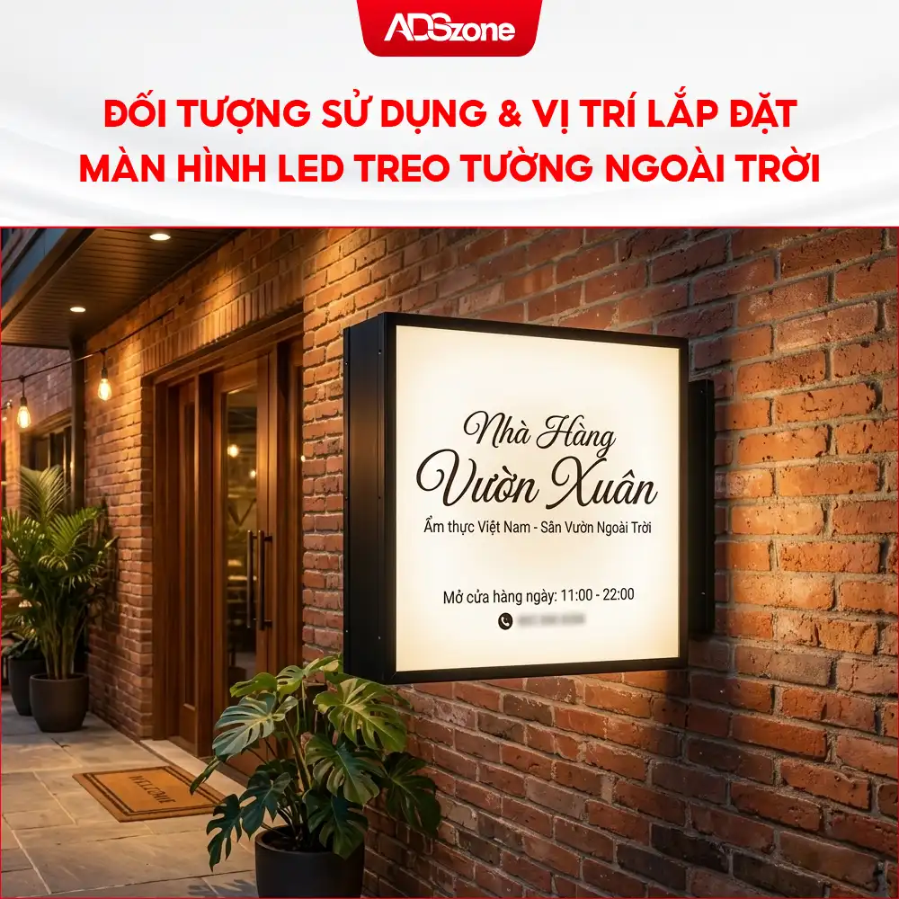 Đối Tượng Sử Dụng Và Vị Trí Lắp Đặt Màn Hình LED Treo Tường Ngoài Trời P3 Phù Hợp