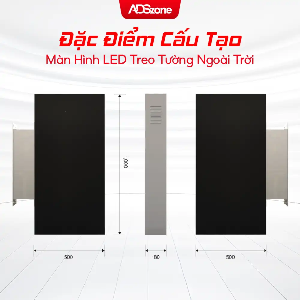 Đặc Điểm Cấu Tạo Của Màn Hình LED Treo Tường Ngoài Trời P3