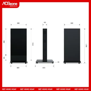 Kích Thước Màn Hình LED Chân Đứng Ngoài Trời 1 Mặt