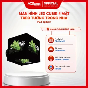 Màn Hình LED Cubik 4 Mặt Treo Tường Trong Nhà P2