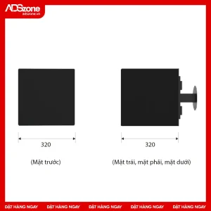 Kích Thước Màn Hình LED Cubik 4 Mặt Treo Tường Trong Nhà P2