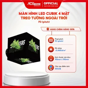 Màn Hình LED Cubik 4 Mặt Treo Tường Ngoài Trời P3