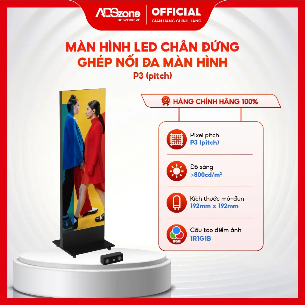 Màn Hình LED Chân Đứng Trong Nhà Đa Màn Hình