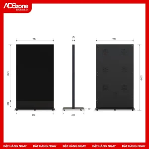 Kích Thước Màn Hình LED Chân Đứng Trong Nhà 2 Màn Ghép