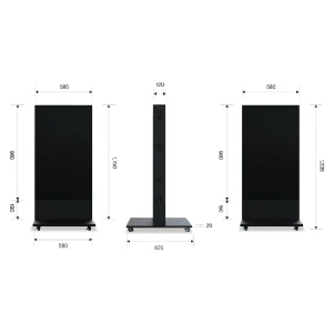 Kích Thước Màn Hình LED Chân Đứng Trong Nhà 2 Mặt