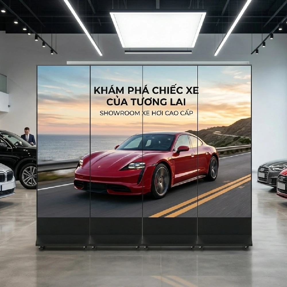Thực Tế Màn Hình LED Chân Đứng Trong Nhà Ghép Nối Đa Màn Hình 3