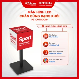 Màn Hình LED Chân Đứng Dạng Khối P3 Ngoài Trời