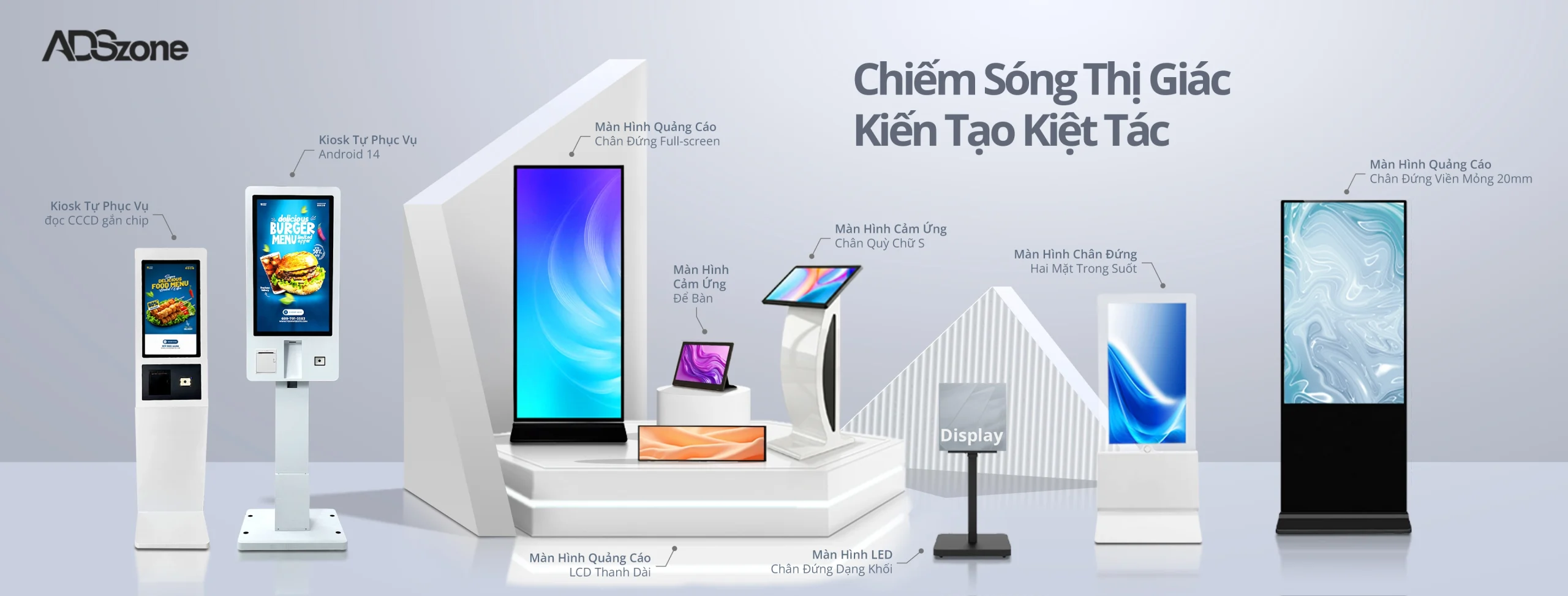 Các Giải Pháp Hiển Thị Kĩ Thuật Số Tại ADSzone
