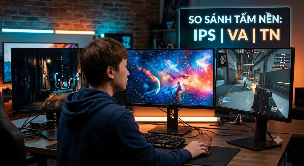 3 loại tấm nền màn hình phổ biến: IPS, VA và TN