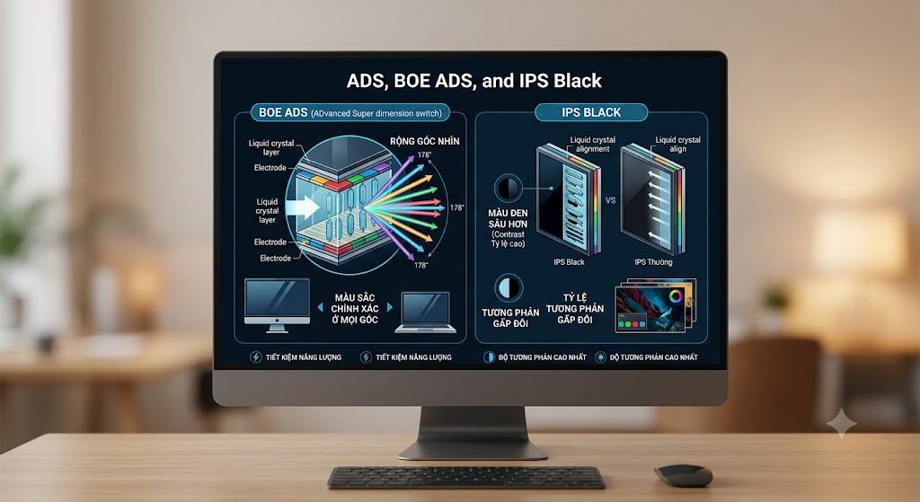 ADS, BOE ADS và IPS Black có gì nổi bật?