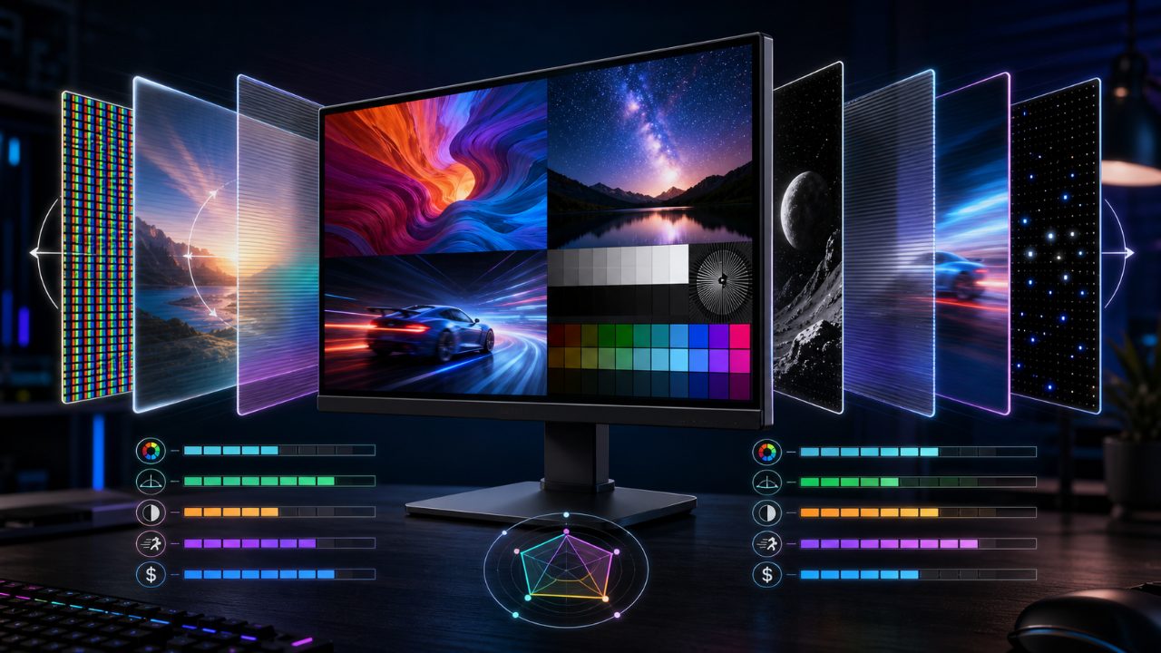 Các loại tấm nền IPS, VA, TN và OLED khác nhau ra sao?