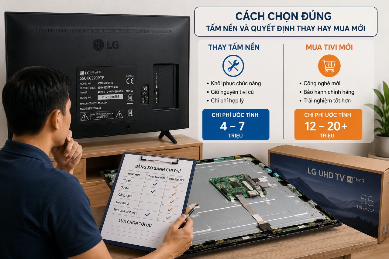 Cách chọn đúng tấm nền và quyết định thay hay mua mới