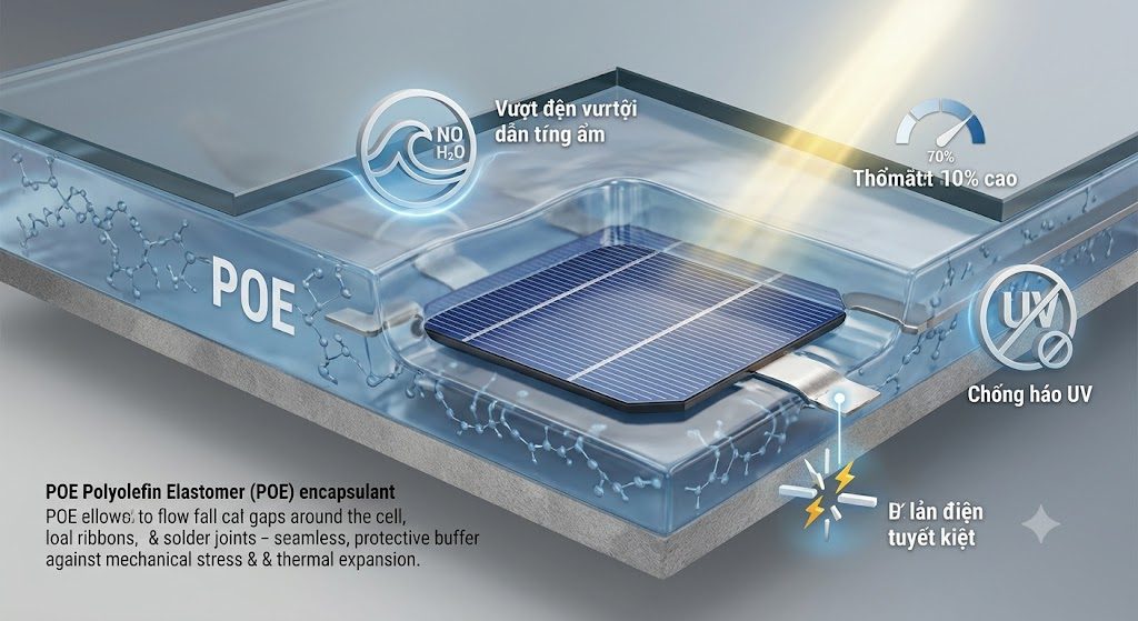 Cấu tạo và đặc tính của màng POE trong module quang điện