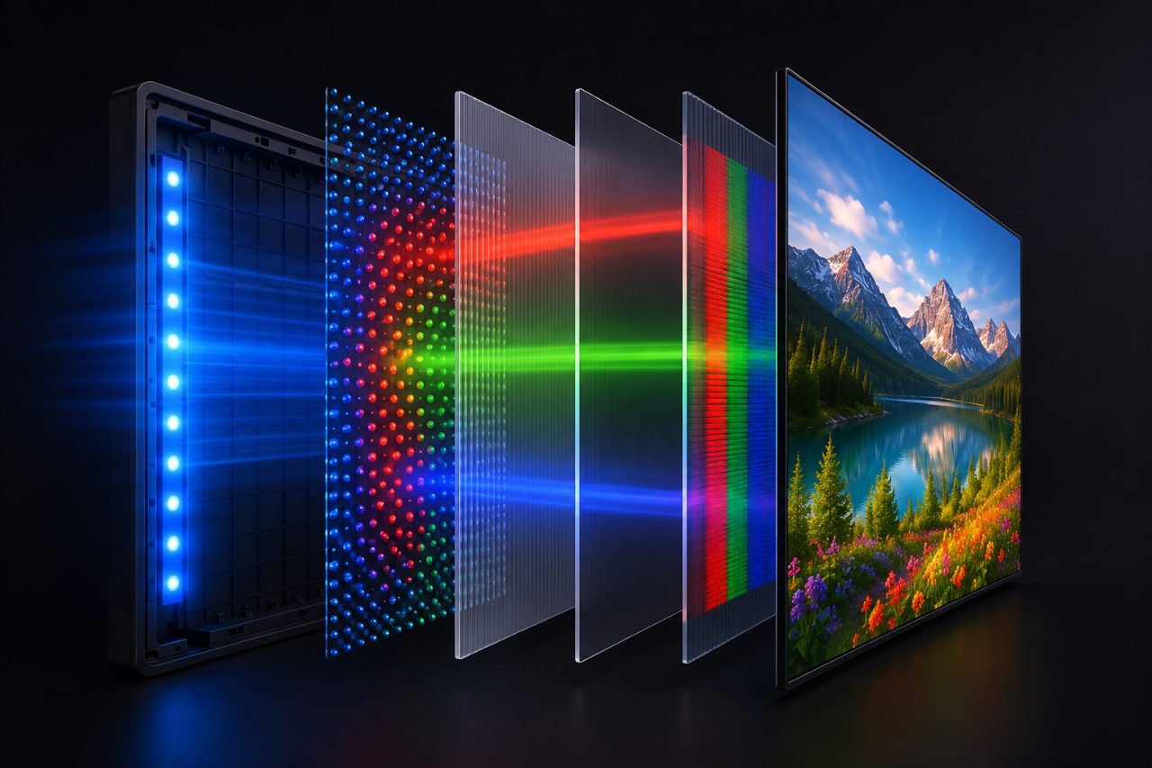 Cấu tạo và nguyên lý hoạt động của màn hình QLED