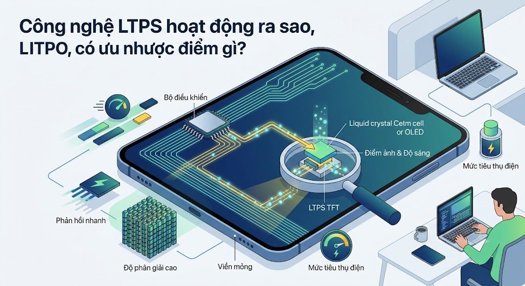 Công nghệ LTPS hoạt động ra sao, có ưu nhược điểm gì?