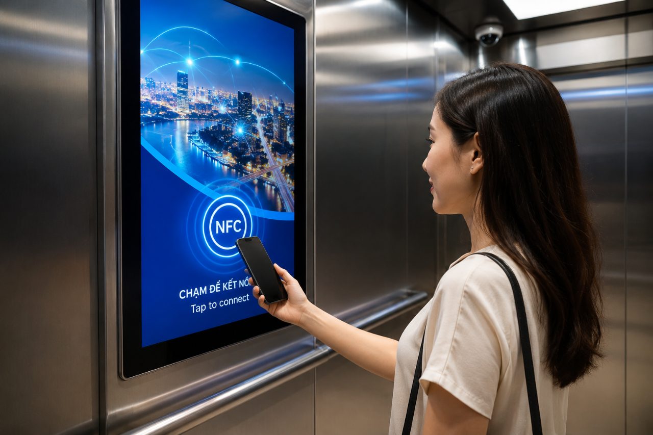 Công nghệ NFC trên màn hình thang máy là gì?