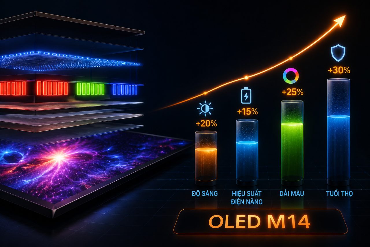 Công nghệ OLED M14 cải tiến những gì?