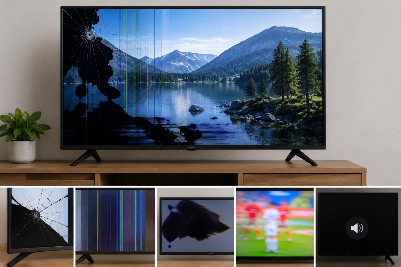 Dấu hiệu và nguyên nhân khiến tấm nền tivi 32 inch bị hỏng