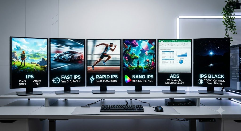 Fast IPS, Rapid IPS, Nano IPS, ADS và IPS Black