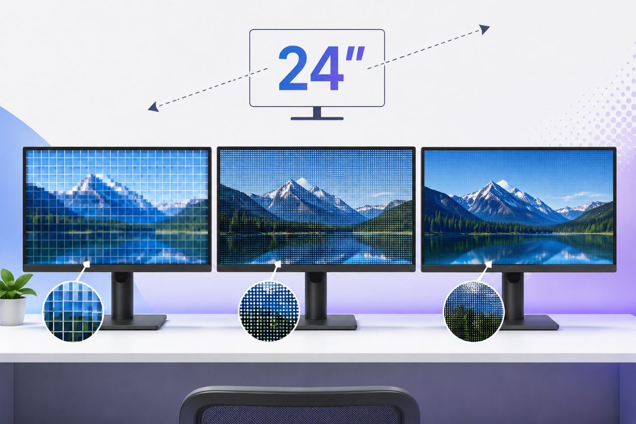 Kích thước, tấm nền và độ phân giải màn hình 24 inch